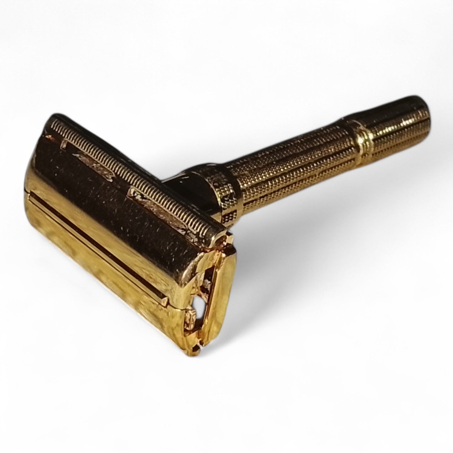 Gillette Aristocrat Maquinilla Afeitado Clasico dorada de metal maquinilla vintage de doble filo para afeitado apurado